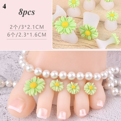 8 buc. Separator pentru degetul mare din silicon DIY Nail Art Instrumente de îngrijire a picioarelor Pedichiură Separato Protector confortabil pentru degetul de la picioare