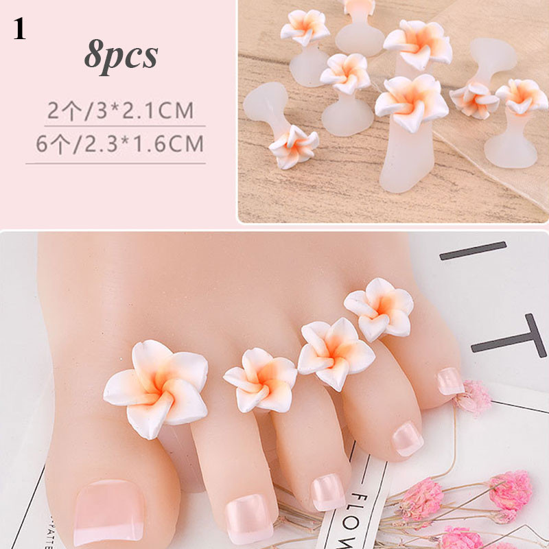 8 buc. Separator pentru degetul mare din silicon DIY Nail Art Instrumente de îngrijire a picioarelor Pedichiură Separato Protector confortabil pentru degetul de la picioare