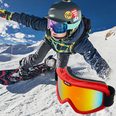 2022 Nové profesionálne lyžiarske okuliare s dvojitými vrstvami šošoviek, proti zahmlievaniu, UV400, lyžiarske okuliare, lyžovanie, muži a ženy, outdoorové športy, lyžiarske a snehové okuliare