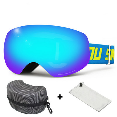 Ochelari de schi pentru iarnă pentru copii Ochelari de snowboard cu două straturi anti-aburire Echipament pentru miopie în aer liber Ochelari de sport pentru copii anti-UV400