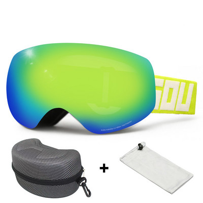 Ochelari de schi pentru iarnă pentru copii Ochelari de snowboard cu două straturi anti-aburire Echipament pentru miopie în aer liber Ochelari de sport pentru copii anti-UV400