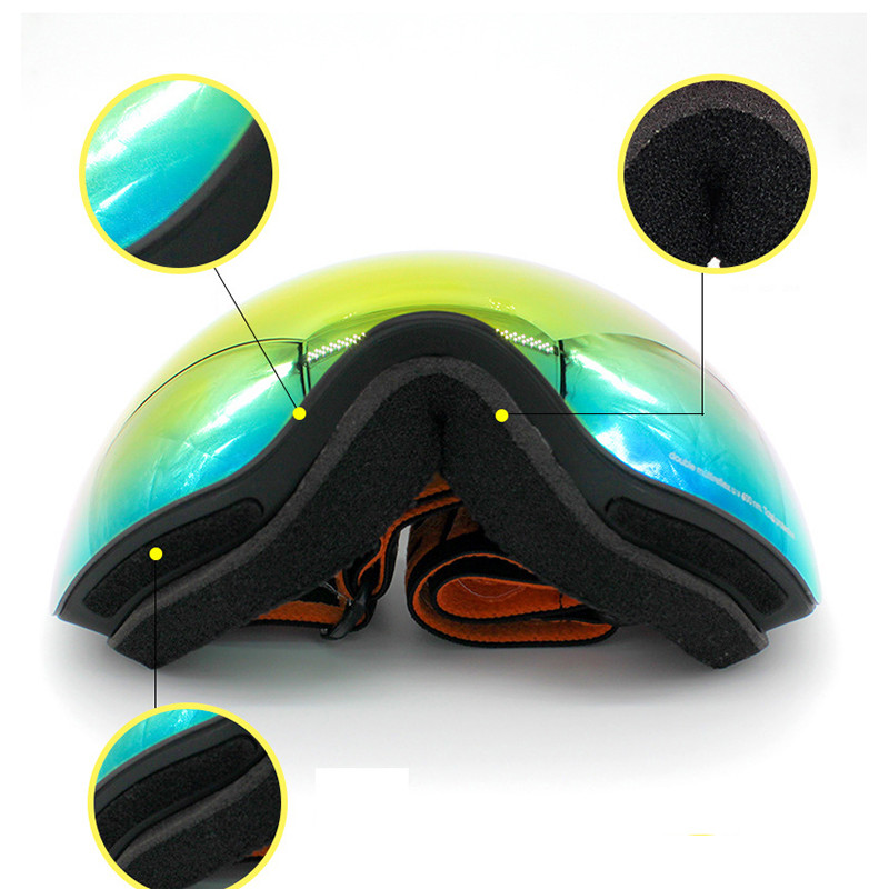 Ochelari de schi pentru iarnă pentru copii Ochelari de snowboard cu două straturi anti-aburire Echipament pentru miopie în aer liber Ochelari de sport pentru copii anti-UV400