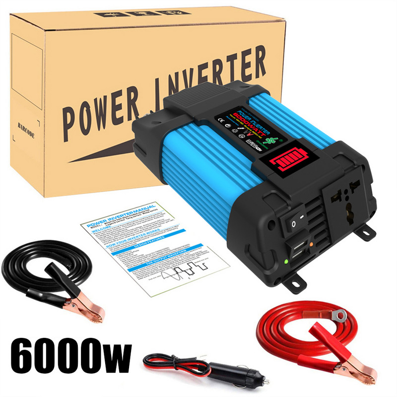 Auto pingemuunduri muundur 12V kuni 110/220V 6000W auto võimsusmuundur Puhas siinuslaine inverter Auto transformer Foy Car