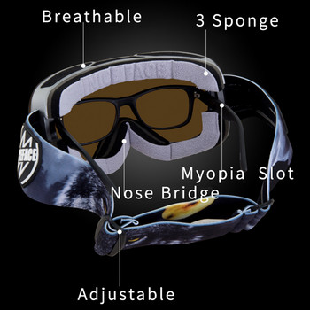 Спортни планински дамски очила за сняг зимни противозамъгляващи се женски мъжки ски очила външни женски сноуборд очила мъжки моторни слънчеви очила