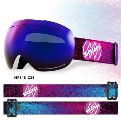 Sport Munte Femei Ochelari de zăpadă Iarnă Anti-aburire Femei Bărbați Ochelari de schi Outdoor Femei Ochelari de snowboard Ochelari de soare cu motor