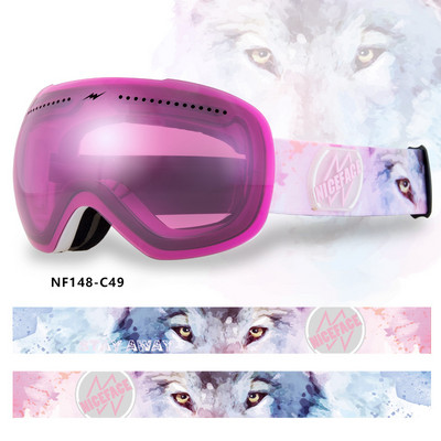 Sport Munte Femei Ochelari de zăpadă Iarnă Anti-aburire Femei Bărbați Ochelari de schi Outdoor Femei Ochelari de snowboard Ochelari de soare cu motor