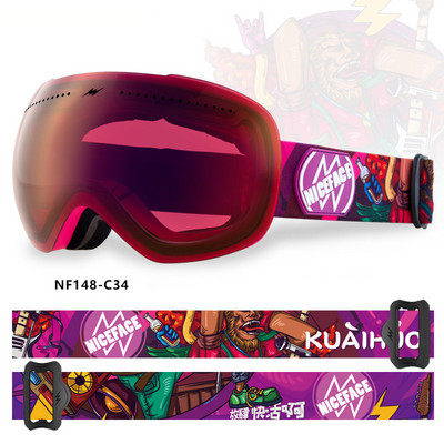 Sport Munte Femei Ochelari de zăpadă Iarnă Anti-aburire Femei Bărbați Ochelari de schi Outdoor Femei Ochelari de snowboard Ochelari de soare cu motor