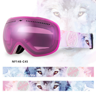 Sport Munte Femei Ochelari de zăpadă Iarnă Anti-aburire Femei Bărbați Ochelari de schi Outdoor Femei Ochelari de snowboard Ochelari de soare cu motor