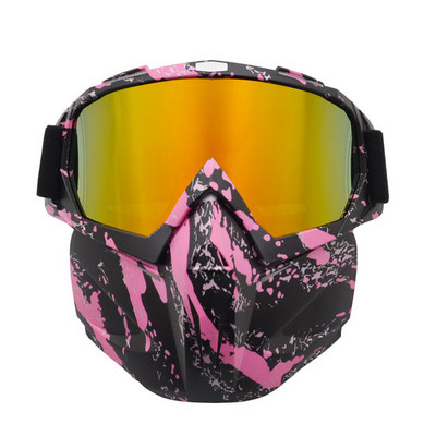 Ochelari de schi pentru bărbați și femei Mască de snowboard anti-aburire Ochelari de schi anti-UV anti-vânt pentru schi Ciclism Motocross Ochelari de schi anti-aburire UV