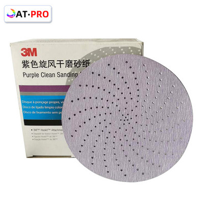 Hârtie abrazivă americană 3M Purple Cyclone 6 "150 mm, rotund, poros, sol uscat, feronerie auto, chit de lemn, șmirghel industrial