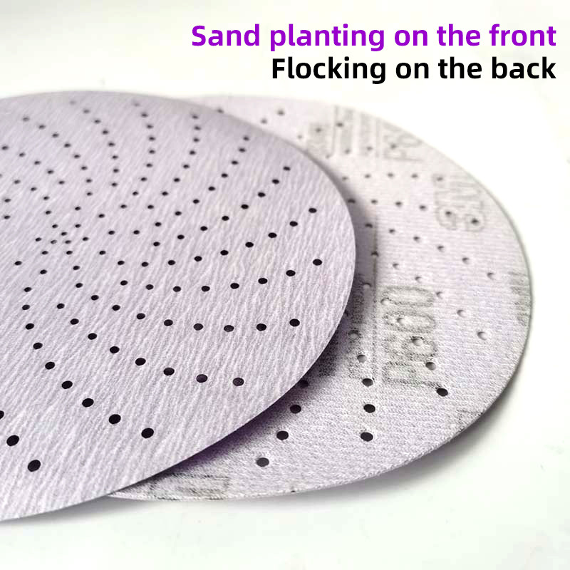 Americký brúsny papier 3M Purple Cyclone, 6" (150 mm), porézny okrúhly, suchý povrch, autodiely, drevený tmel, priemyselný brúsny papier