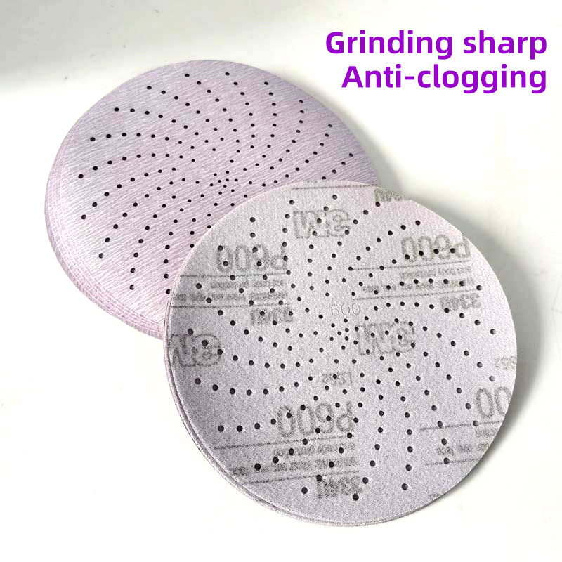 Americký brúsny papier 3M Purple Cyclone, 6" (150 mm), porézny okrúhly, suchý povrch, autodiely, drevený tmel, priemyselný brúsny papier