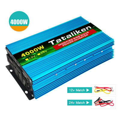 1500W/2000W/2600W DC 12V - AC 220V Hordozható autós teljesítmény inverter töltő átalakító adapter univerzális EU aljzat Autó tartozékok