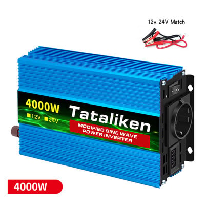 1500W/2000W/2600W DC 12V - AC 220V Hordozható autós teljesítmény inverter töltő átalakító adapter univerzális EU aljzat Autó tartozékok