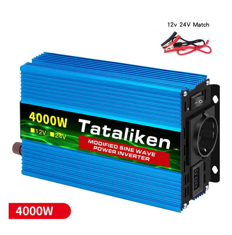 1500W/2000W/2600W DC 12V - AC 220V Hordozható autós teljesítmény inverter töltő átalakító adapter univerzális EU aljzat Autó tartozékok