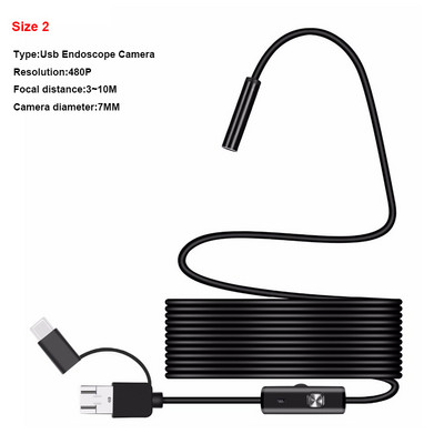 Fir moale 7/8mm Wifi Endoscop Cameră HD 720P/480P Impermeabil Flexibil USB Inspecție Boroscop Android PC 1m/2m/5m/10m Cablu