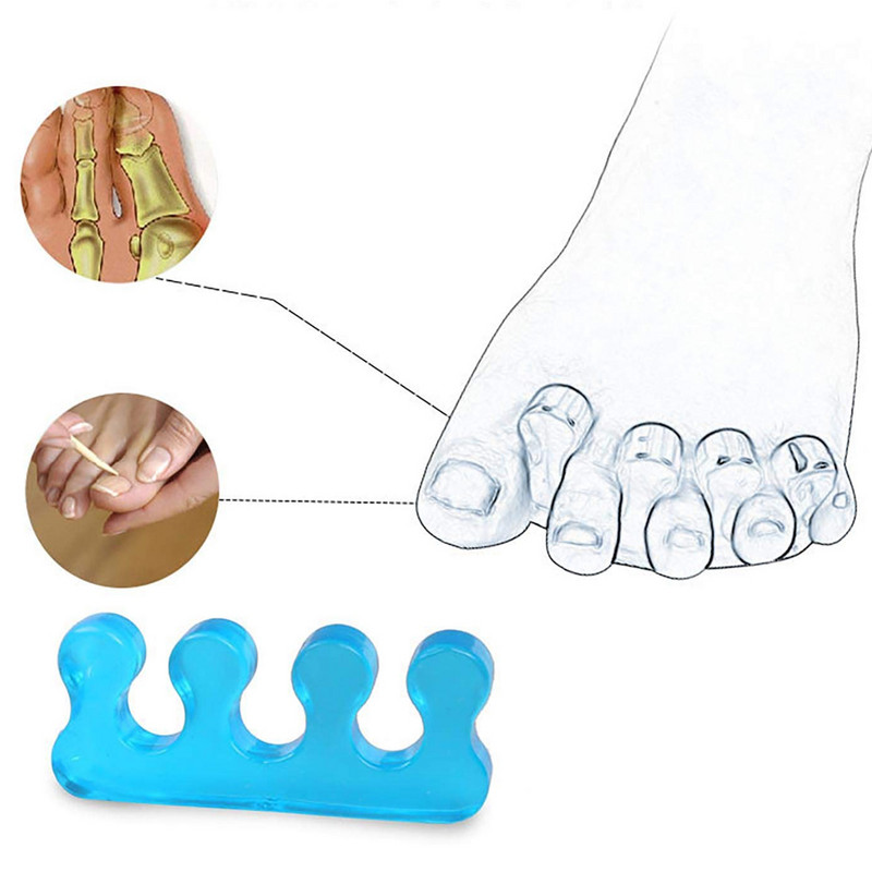 2 bucăți silicon moale manichiură pedichiură unghii separator degete corectare distanțier flexibil pentru degetele degetelor instrument de îndreptat separare