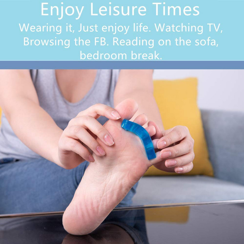 2 bucăți silicon moale manichiură pedichiură unghii separator degete corectare distanțier flexibil pentru degetele degetelor instrument de îndreptat separare