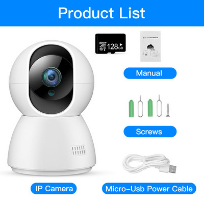 1080P WIFI IP kamera Tuya nadzorna kamera s automatskim praćenjem Sigurnost pametnog doma Unutarnji WiFi bežični monitor za bebe