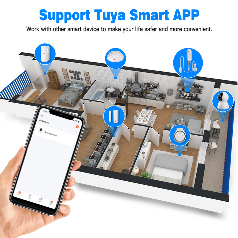 1080P WIFI IP kamera Tuya nadzorna kamera s automatskim praćenjem Sigurnost pametnog doma Unutarnji WiFi bežični monitor za bebe
