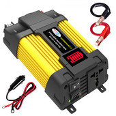 Inverter za automobil Inverter za vozilo s priključkom za upaljač za baterije Stezaljke za baterije USB priključci Auto punjač Digitalni zaslon za automobil