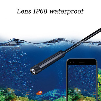 Κάμερα τηλεφακού ενδοσκόπιου 8mm MINI HD 2MP Βιομηχανίας φακού Ενδοσκοπικό IP67 Αδιάβροχο Borescope Fishing 3 σε 1 Type C Android Mac