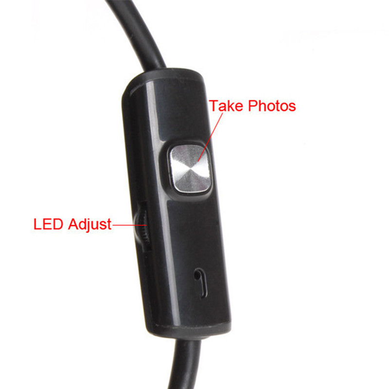 Cameră endoscopică cu teleobiectiv 8MM MINI HD 2MP Obiectiv industria endoscopic IP67 Boroscop de pescuit impermeabil 3 în 1 tip C Android Mac