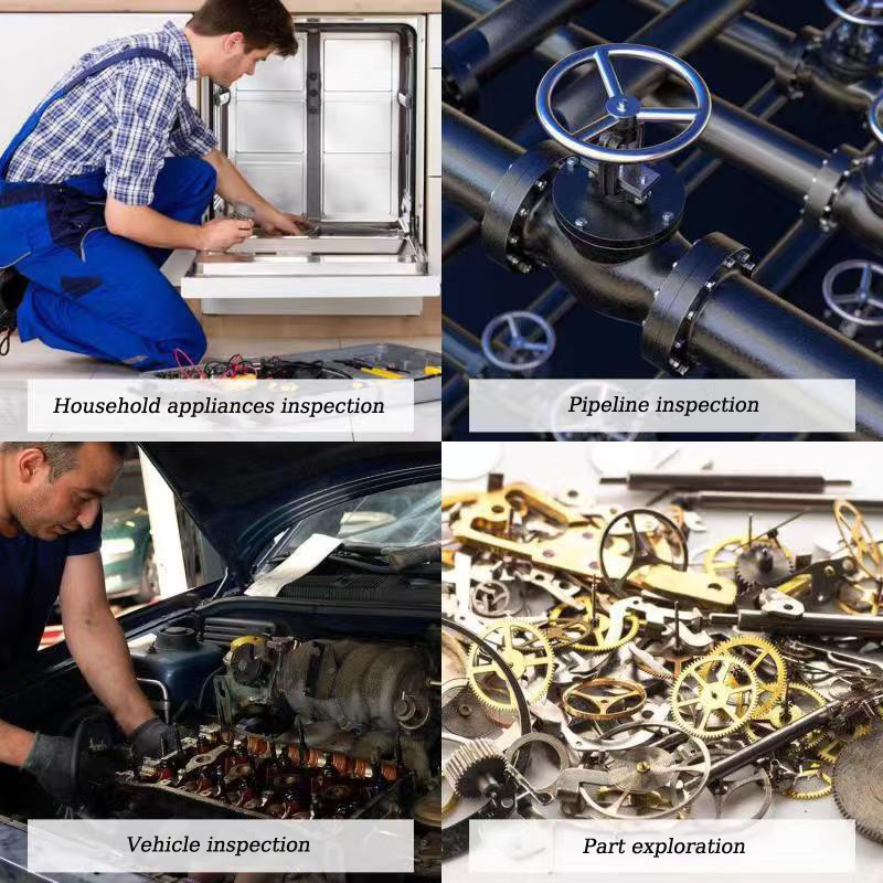 Cameră endoscopică cu teleobiectiv 8MM MINI HD 2MP Obiectiv industria endoscopic IP67 Boroscop de pescuit impermeabil 3 în 1 tip C Android Mac