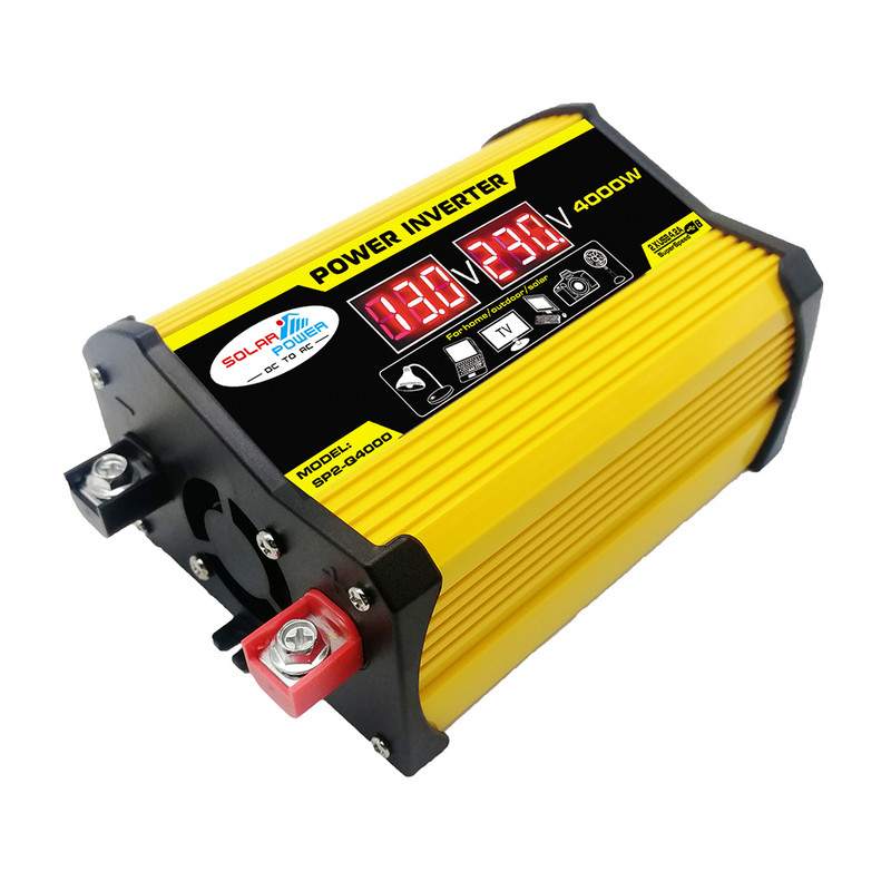 Automobilski pretvarač napajanja DC 12V u AC 110 220V Dual USB adapter za automobil 4000W Peak modificirani sinusni val Inverter Dodaci za automobile