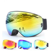 Ochelari de schi polarizați magnetici, lentile cu două straturi, ochelari de schi anti-aburire pentru adulți, protecție UV400, ochelari pentru snowboard.