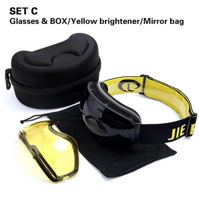 Ochelari de schi polarizați magnetici, lentile cu două straturi, ochelari de schi anti-aburire pentru adulți, protecție UV400, ochelari pentru snowboard.