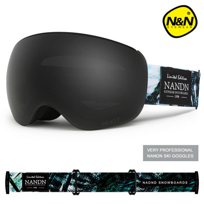 Bărbați Femei Ochelari de schi Straturi duble Lentilă Sporturi de zăpadă de iarnă Ochelari de snowboard Anti-aburire Protecție UV Lentilă magnetică Mască de schi