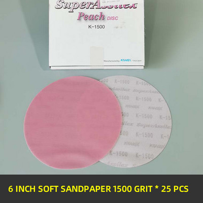 25 bucăți KOVAX 6 inch șmirghel vopsea mașină rotundă flocata Frumusețe șlefuit fin 150 mm 2000 granulație