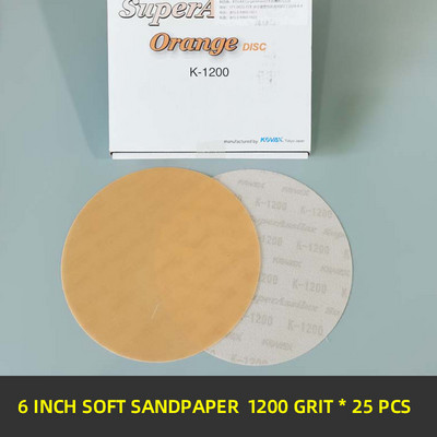 25 bucăți KOVAX 6 inch șmirghel vopsea mașină rotundă flocata Frumusețe șlefuit fin 150 mm 2000 granulație