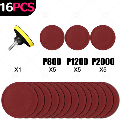 Discuri de șlefuit de 3 inci Disc abraziv roată de lustruit Seturi de hârtie de șlefuit pentru faruri de mașină Repararea farurilor Lustruire Restaurare Seturi de șmirghel