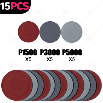 Discuri de șlefuit de 3 inci Disc abraziv roată de lustruit Seturi de hârtie de șlefuit pentru faruri de mașină Repararea farurilor Lustruire Restaurare Seturi de șmirghel