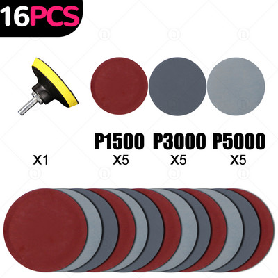 Discuri de șlefuit de 3 inci Disc abraziv roată de lustruit Seturi de hârtie de șlefuit pentru faruri de mașină Repararea farurilor Lustruire Restaurare Seturi de șmirghel