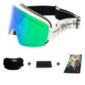 Iarna Noi ochelari de schi Ochelari de protecție cu două straturi, anti-ceață, sferici, rezistenți la vânt, bărbați, femei, ochelari, sporturi în aer liber, schi, mască de ciclism