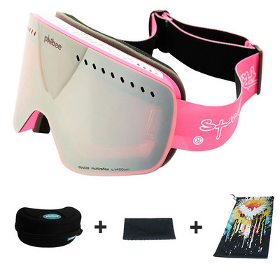 Iarna Noi ochelari de schi Ochelari de protecție cu două straturi, anti-ceață, sferici, rezistenți la vânt, bărbați, femei, ochelari, sporturi în aer liber, schi, mască de ciclism