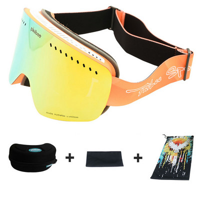 Iarna Noi ochelari de schi Ochelari de protecție cu două straturi, anti-ceață, sferici, rezistenți la vânt, bărbați, femei, ochelari, sporturi în aer liber, schi, mască de ciclism