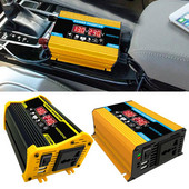 Invertor cu undă sinusoidală modificată la vârf de 4000 W DC 12 V la AC 110/220 V Dual USB Convertor de putere pentru mașină Accesorii electronice auto