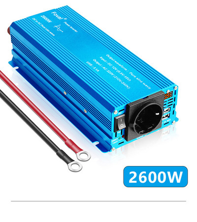Invertor cu undă sinusoidală pură DC 12V la AC 220V 1500W/2200W/2600W/3000W Convertor de transfer de tensiune Priză UE Invertor pentru mașină Undă sinusoidală