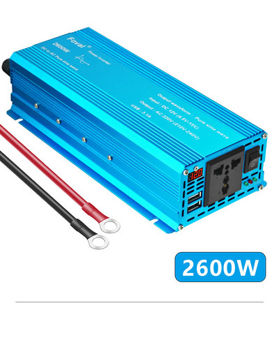 Invertor cu undă sinusoidală pură DC 12V la AC 220V 1500W/2200W/2600W/3000W Convertor de transfer de tensiune Priză UE Invertor pentru mașină Undă sinusoidală