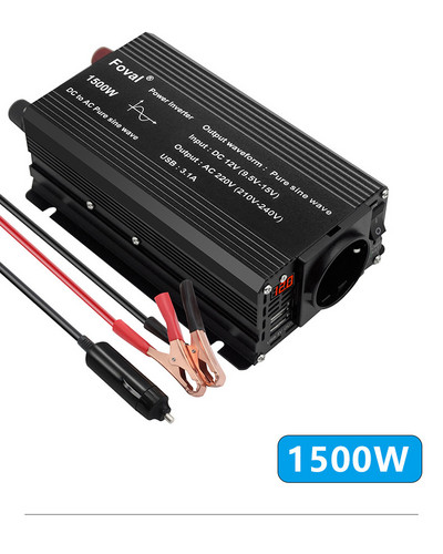 Invertor cu undă sinusoidală pură DC 12V la AC 220V 1500W/2200W/2600W/3000W Convertor de transfer de tensiune Priză UE Invertor pentru mașină Undă sinusoidală