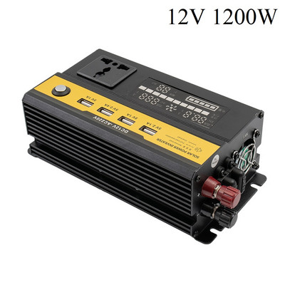 500/1200W Invertor de putere pentru mașină DC 12/24V la AC 220V Transformator Adaptor încărcător Invertor cu undă sinusoidală modificată Electronică auto