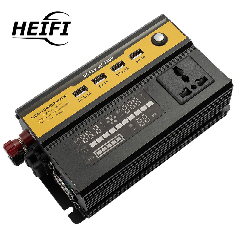 500/1200W Invertor de putere pentru mașină DC 12/24V la AC 220V Transformator Adaptor încărcător Invertor cu undă sinusoidală modificată Electronică auto