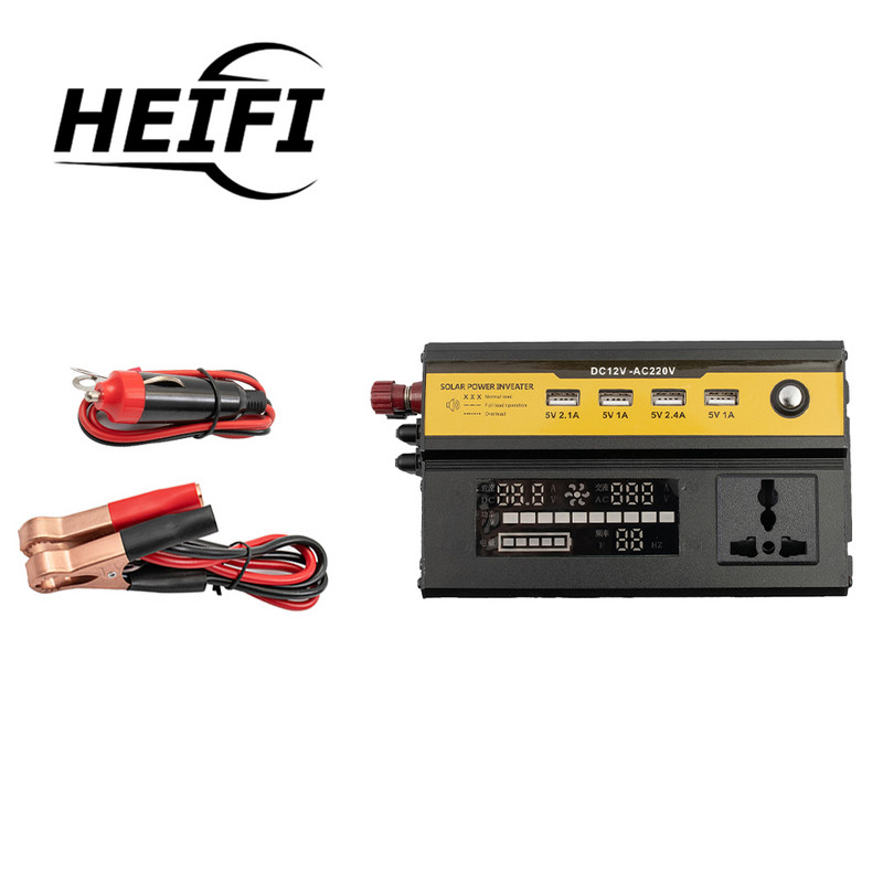 500/1200W Invertor de putere pentru mașină DC 12/24V la AC 220V Transformator Adaptor încărcător Invertor cu undă sinusoidală modificată Electronică auto