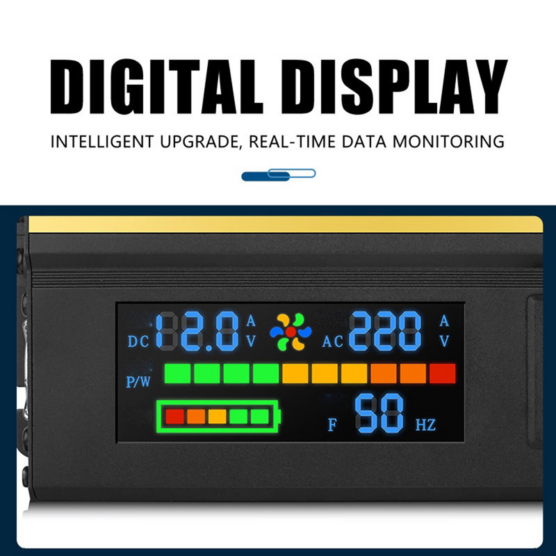 500/1200W Invertor de putere pentru mașină DC 12/24V la AC 220V Transformator Adaptor încărcător Invertor cu undă sinusoidală modificată Electronică auto