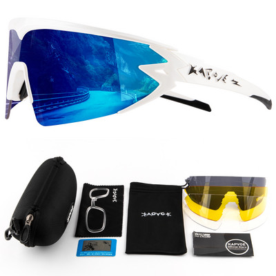 Ochelari de schi Kapvoe Ochelari polarizați UV400 Noi TR90 Ochelari cu mască mare de schi Sport în aer liber Schi Zăpadă Bărbați Femei Ochelari de snowboard