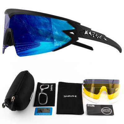 Ochelari de schi Kapvoe Ochelari polarizați UV400 Noi TR90 Ochelari cu mască mare de schi Sport în aer liber Schi Zăpadă Bărbați Femei Ochelari de snowboard